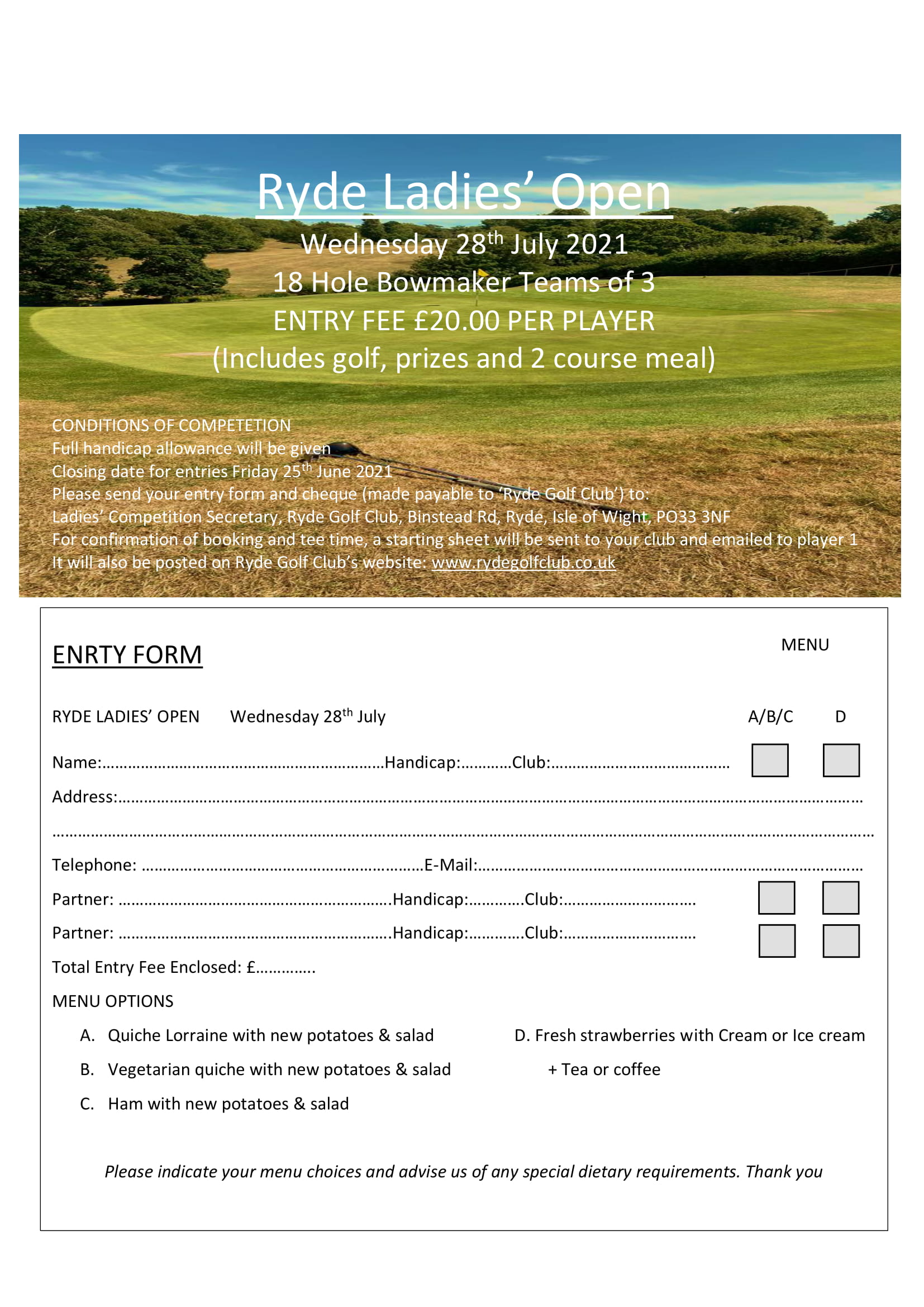 Ryde Ladies Open - Ryde Golf Club